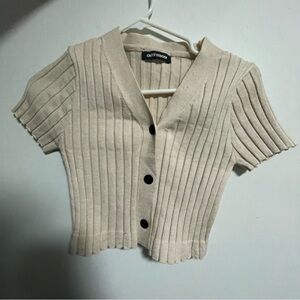 Outfitbook Ribbed Sweater in Cream